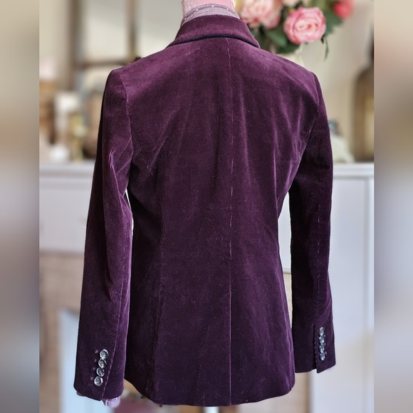 Talbots women's corduroy blazer in Plum. Size 4 - Picture 6 of 10